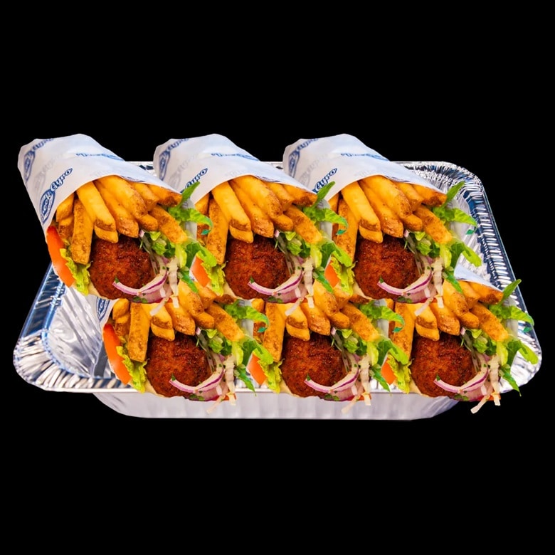 Falafel wraps from The Greek Gyro.